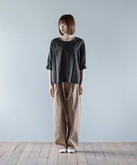 ATPOVA｜【 26SU43 】 リネンコットン クルーSH(製品染)