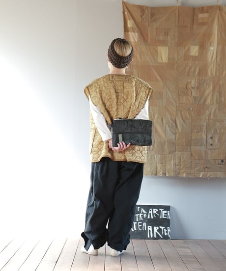 ★ARTE POVERA｜【 artea-fw2378 】U.Sキルトライナー製品染 RE-ポーチ（M）