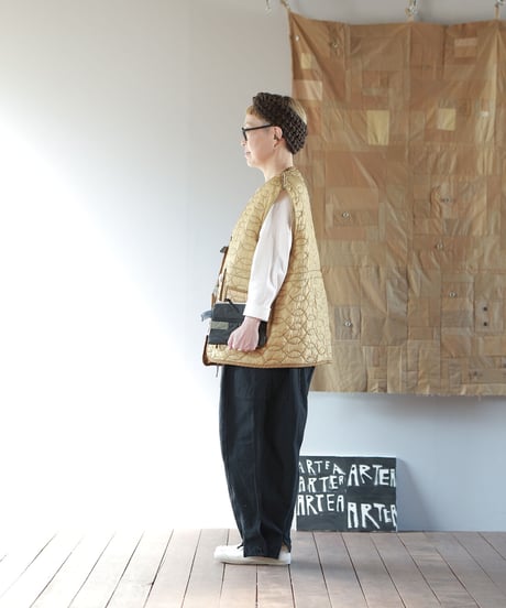 ★ARTE POVERA｜【 artea-fw2377 】U.Sキルトライナー製品染 RE-ポーチ（S）