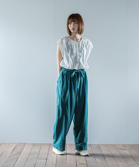 ATPOVA｜【 26SU48 】 16/-ムライト天竺 タックPT(製品染)