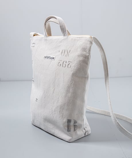 ARTE POVERA｜【 26SU68 】 フランスUSEDシーツMIX RE-サコッシュ(M)