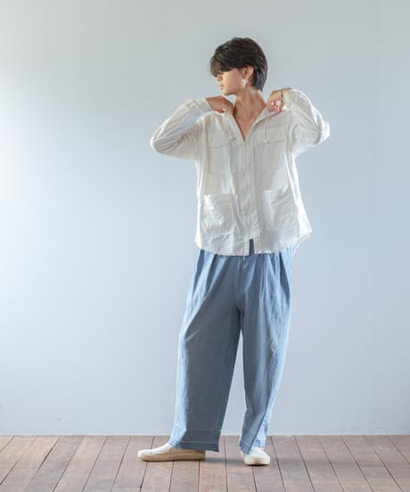 ARTE POVERA｜【 ARTEA - 26SP69 】 シャンブレーライトダメージ加工 RE-フードカバーオール