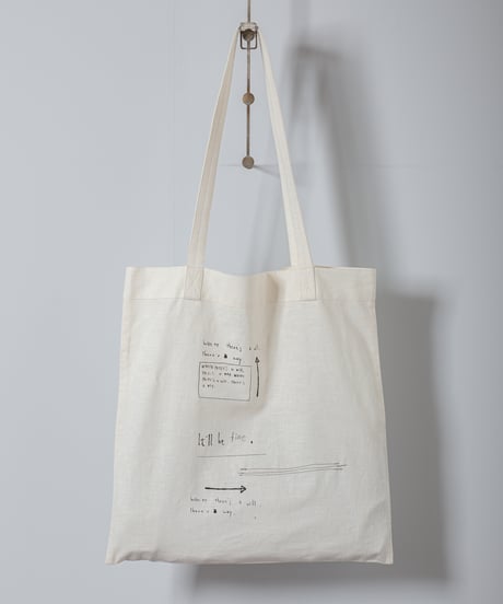 ATPOVA｜【 2026spring18 】 NATSUME X KOTETSU コラボ 「意志あるところに道はあるよ～」 コットンリネントートBAG①