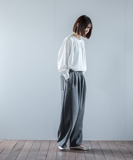 ATPOVA｜【 26WI09 】 ウール混ダンボールニット 2タックワイドPT