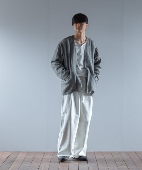 ATPOVA｜【 2025winter24 】 コットンウール ノーカラーJKT（裏付き）