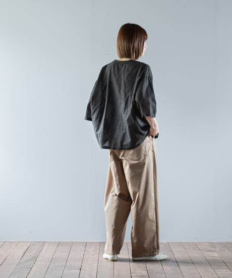 ATPOVA｜【 26SU45(TEIBAN - ATP025) 】 リネンコットン wideクルーT(製品染)