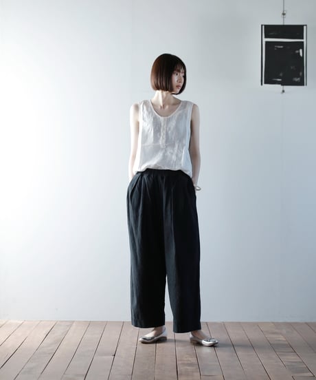 ★ATPOVA｜【 26SU50 】 リネンコットン 2タックイージーPT(製品染)