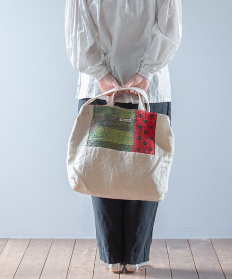ARTE POVERA｜【 ARTEA - 26SP45 】 インドキルトラリー＆フランスシーツMIX トート＆ショルダーBAG