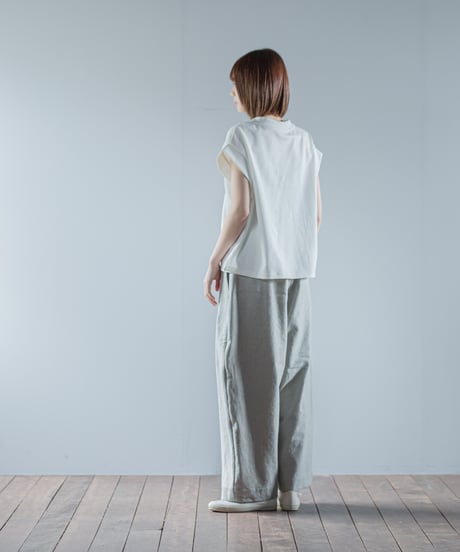 ARTE POVERA｜【 26SU36 】 イタリアヘリンボーンシーツ RE-2タックイージーパンツ