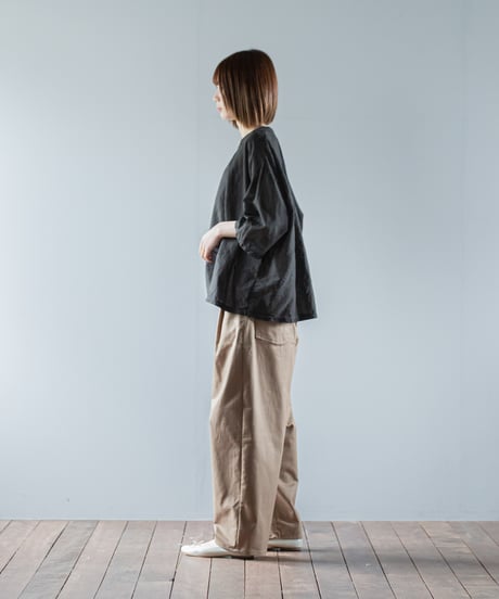 ATPOVA｜【 26SU45(TEIBAN - ATP025) 】 リネンコットン wideクルーT(製品染)