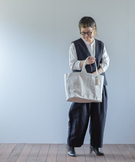 ARTE POVERA｜【 ARTEA - 26SP34 】 フランスUSEDシーツ 「ARTE」 BAG (L)