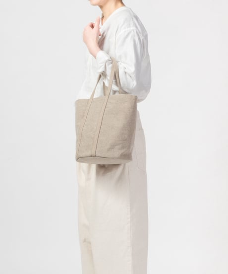 ★ARTEA｜【 artea-sheet015 】リネンシーツ｜ラウンドトートBAG  MOM