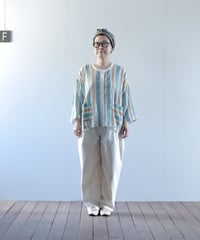 ★ATPOVA｜【 2025spring01 】インドコットンストライプ カーデ