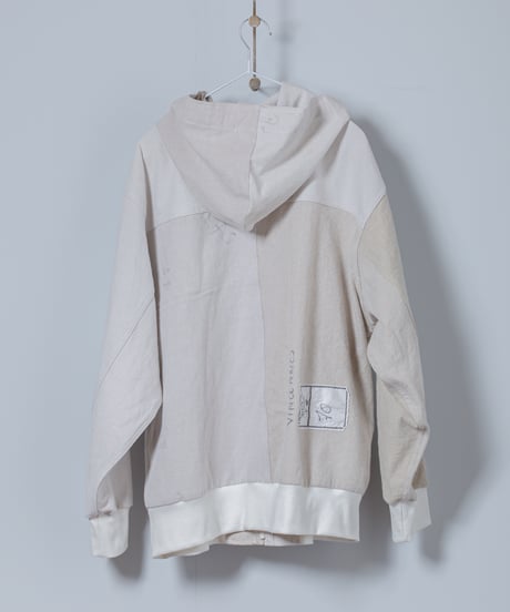 ARTE POVERA｜【 2025spring32 】USEDフランスシーツ RE-ZIPフードブルゾン