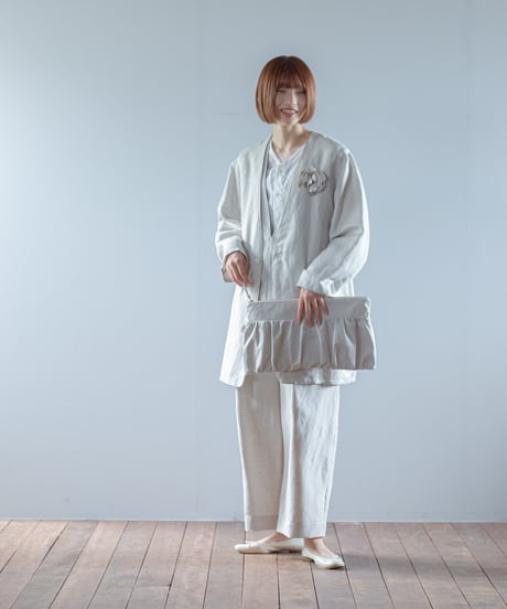 ATPOVA｜【 2026spring07 】 セレモニー リネンポリエステル混 クラッチ