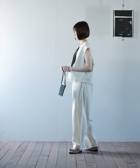 ★ATPOVA｜【 26SU49 】 リネンコットン ショートベスト(製品染)