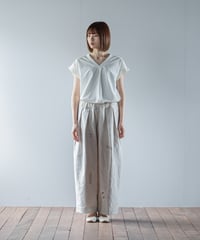 ARTE POVERA｜【 26SU62 】 フランスUSEDシーツMIX RE-ステンシル2タックイージーPT