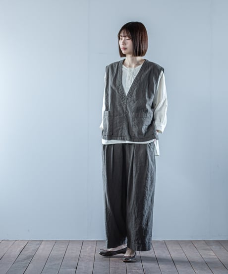 ATPOVA｜【 26WI16 】 L/Cキャバス Vベスト(製品染)
