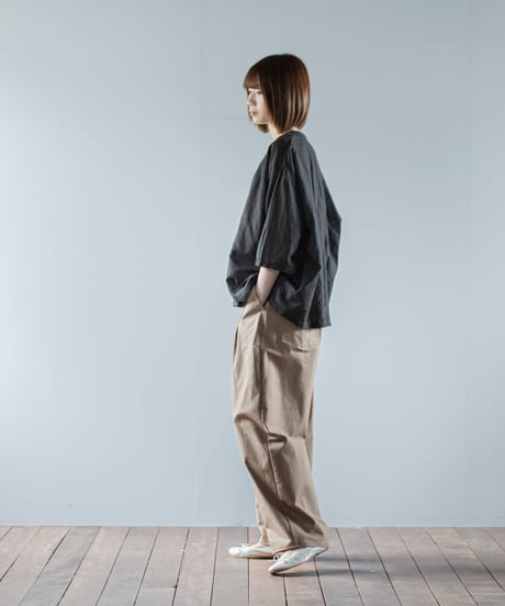 ATPOVA｜【 26SU45(TEIBAN - ATP025) 】 リネンコットン wideクルーT(製品染)