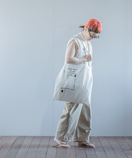 ATPOVA｜【 26SU26 】 NATSUME X ANTONE コラボ 「若者よ！旅に出よ！！」 コットンリネントートBAG④