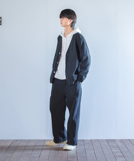 ATPOVA｜【 2025spring61 】コットンリネン製品染 ノーカラーJKT