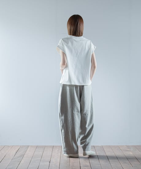 ARTE POVERA｜【 26SU36 】 イタリアヘリンボーンシーツ RE-2タックイージーパンツ
