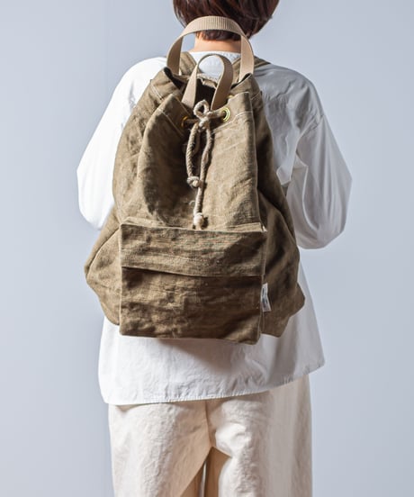 ARTE POVERA｜【 23WI45 】チェコ軍麻袋 RE-巾着リュック