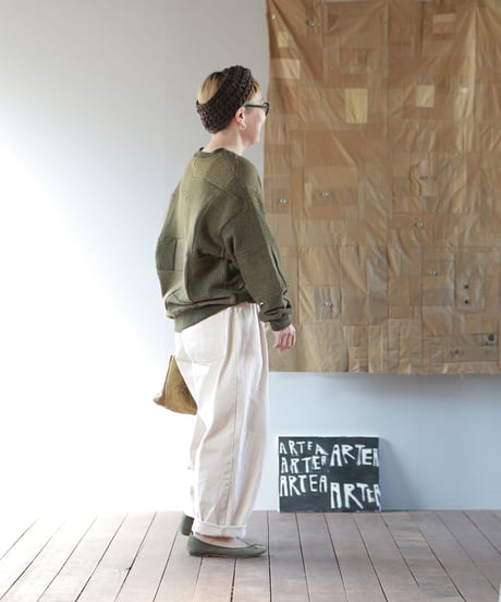 ARTE POVERA｜【 23WI76 】デンマーク60年代ウールマフラー RE-パッチワークSWT