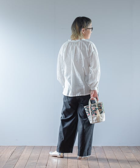ARTE POVERA｜【 ARTEA - 26SP46 】 インドキルトラリー＆フランスシーツMIX NEW ラウンドBAG (S)