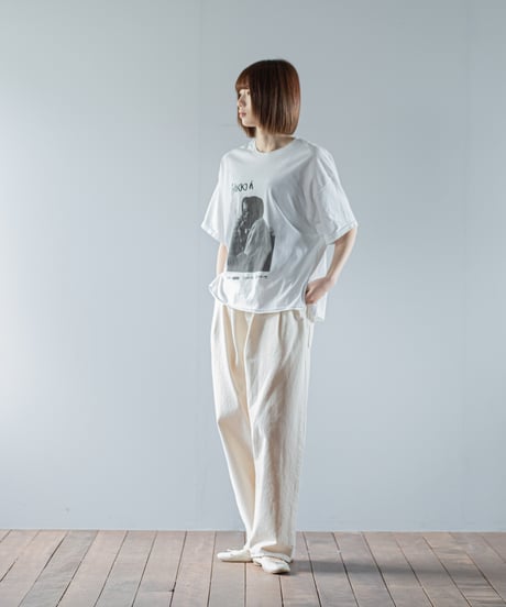 ★ARTE POVERA｜【 26SU52 】 ギルダン RE-「Hoooh」PHOTO＆シルクMIX Tシャツ