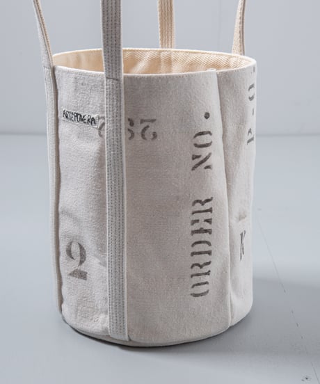 ARTE POVERA｜【 26SU71 】 フランスUSEDシーツMIX RE-ステンシルラウンドBAG