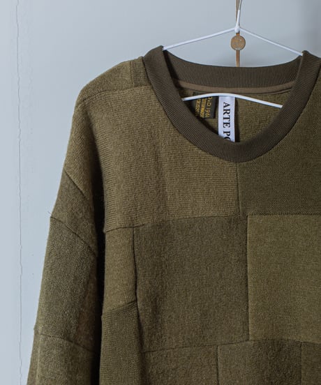 ARTE POVERA｜【 23WI76 】デンマーク60年代ウールマフラー RE-パッチワークSWT