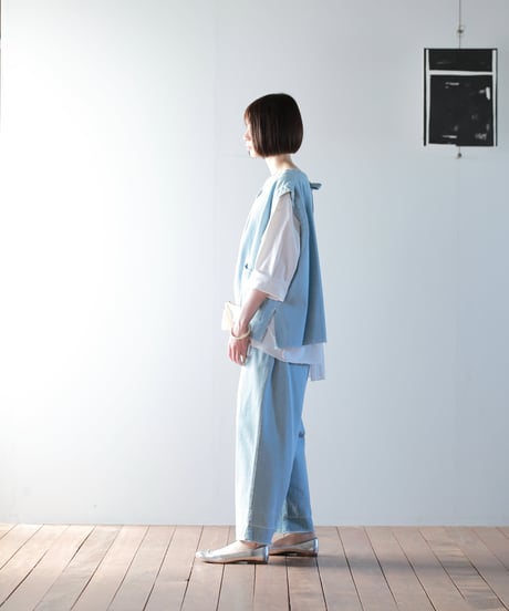 ATPOVA｜【 2025spring64 】10OZデニム ダメージ加工ベスト