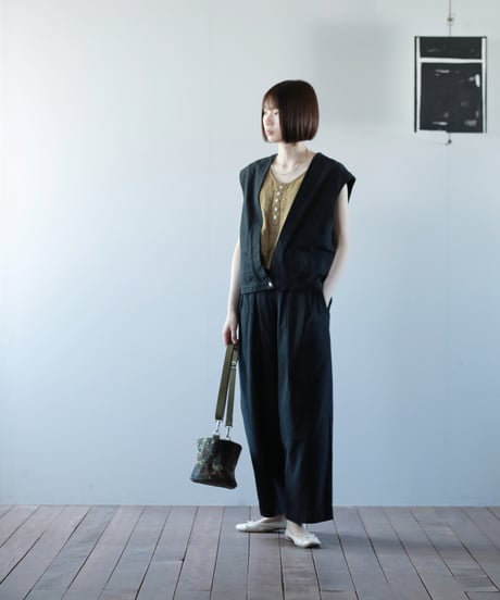 ★ATPOVA｜【 26SU49 】 リネンコットン ショートベスト(製品染)