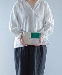 ARTE POVERA｜【 ARTEA - 26SP43 】 インドキルトラリー＆フランスシーツMIX ポーチ (S)