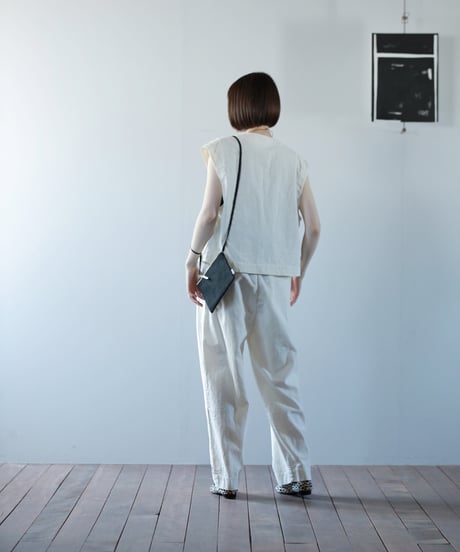 ★ATPOVA｜【 26SU49 】 リネンコットン ショートベスト(製品染)