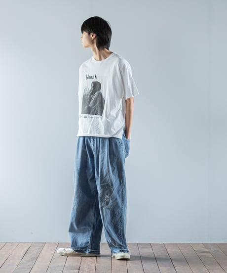 ★ARTE POVERA｜【 26SU52 】 ギルダン RE-「Hoooh」PHOTO＆シルクMIX Tシャツ