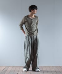 ARTE POVERA｜【 2025winter17 】 イタリアヘリンボーンベッドシーツ RE-2タックワイドパンツ