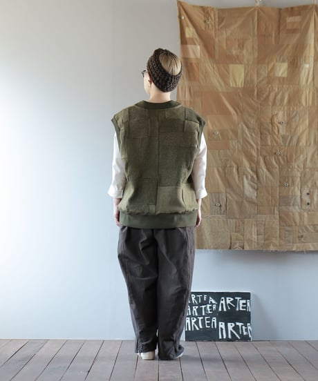ARTE POVERA｜【 23WI75 】デンマーク60年代ウールマフラー RE-パッチワークベスト