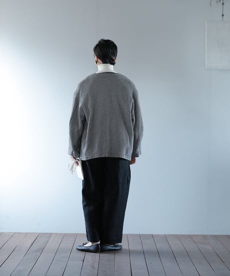 ATPOVA｜【 2025winter24 】 コットンウール ノーカラーJKT（裏付き）