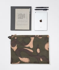 ★ARTEPOVERA【 artea-regoods009 】ハンガリー迷彩テント RE-フラットポーチ（L）キルト裏地