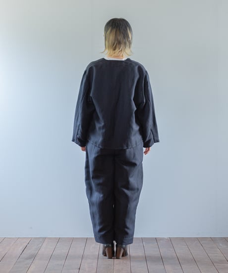 ★ATPOVA｜【 2026spring12 】 セレモニー リネンポリエステル混 ノーカラーJKT