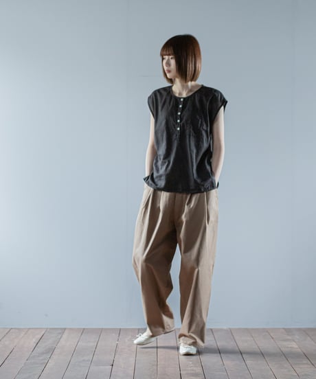 ATPOVA｜【 26SU42 】 リネンコットン NEWフレンチキャミ(製品染)