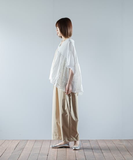 ARTE POVERA｜【 26SU16 】 ギルダン RE-インドサリーパッチワークギャザーT