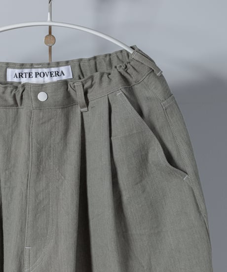 ARTE POVERA｜【 2025winter17 】 イタリアヘリンボーンベッドシーツ RE-2タックワイドパンツ