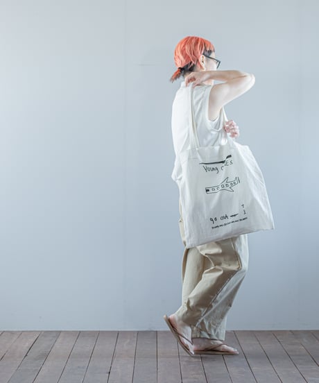 ATPOVA｜【 26SU24 】 NATSUME X ANTONE コラボ 「若者よ！旅に出よ！！」 コットンリネントートBAG③