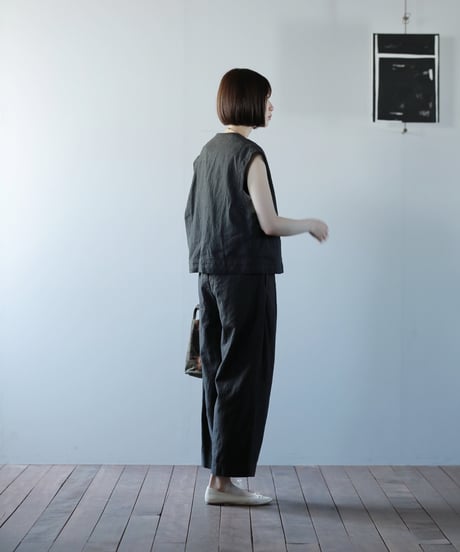 ★ATPOVA｜【 26SU49 】 リネンコットン ショートベスト(製品染)
