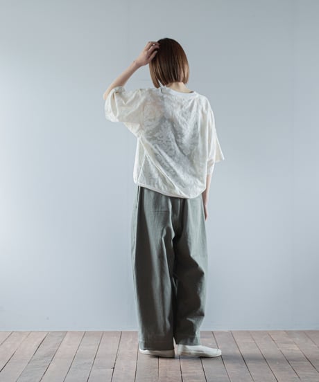 ARTE POVERA｜【 26SU36 】 イタリアヘリンボーンシーツ RE-2タックイージーパンツ