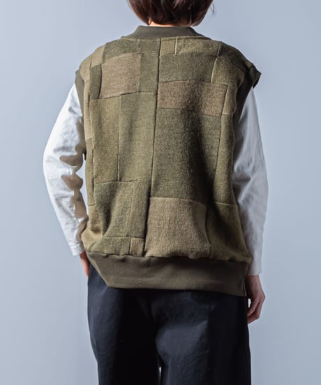 ARTE POVERA｜【 23WI75 】デンマーク60年代ウールマフラー RE-パッチワークベスト