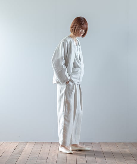 ★ATPOVA｜【 2026spring12 】 セレモニー リネンポリエステル混 ノーカラーJKT